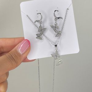 نیم ست جواهری پروانه